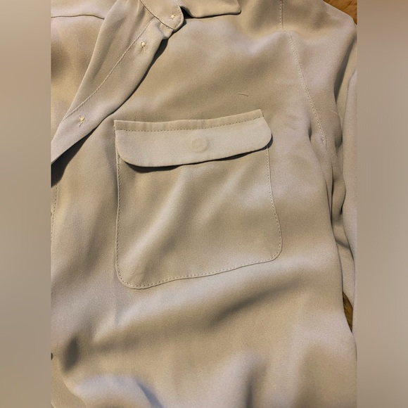 Loft petites light blue button up women’s shirt - Picture 5 of 7